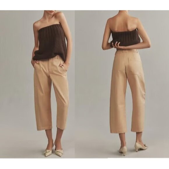 Maeve Curved Cropped Chino Pants 16W Plus Size - Picture 1 of 2
